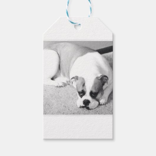 Label Engelse Bulldog Gift Cadeaulabel (Voorkant)