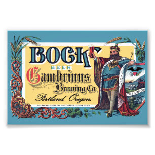 Label Gambrinus_Bock Foto Afdruk