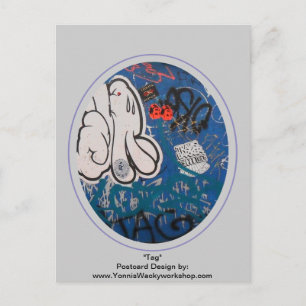 "Label" Graffiti Briefkaart