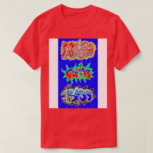 Label Graffiti Music Art 1 T-shirt (Design voorkant)