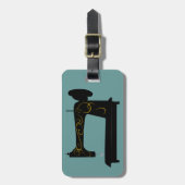 Label ID  naaigmachine Bagagelabel (Voorkant verticaal)