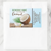 Label ingrediënten kaars van kokosnoot (Tas)