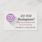 Label je Instagram Foto's Hashtag Paars (Voorkant)