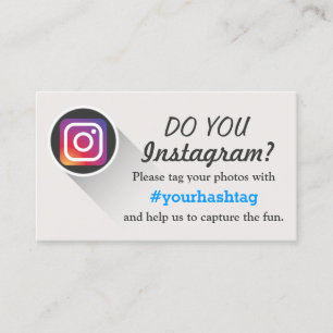 Label je Instagram Foto's Hashtag Visitekaartjes