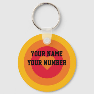 Label JOUW NAAM Sleutelhanger