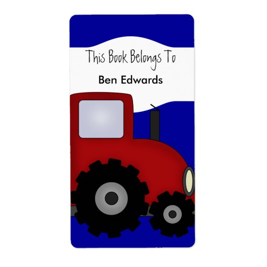 Label Kinder Boekenetiketten Stickers Groot (Voorkant)