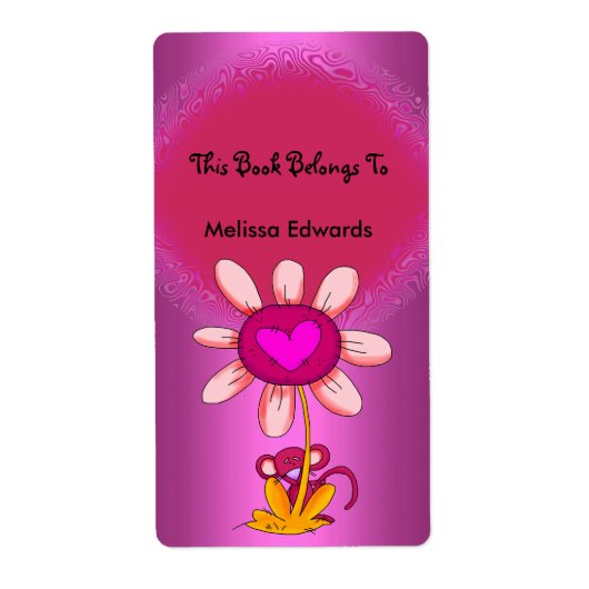 Label Kinder Boekenetiketten Stickers Groot formaa (Voorkant)