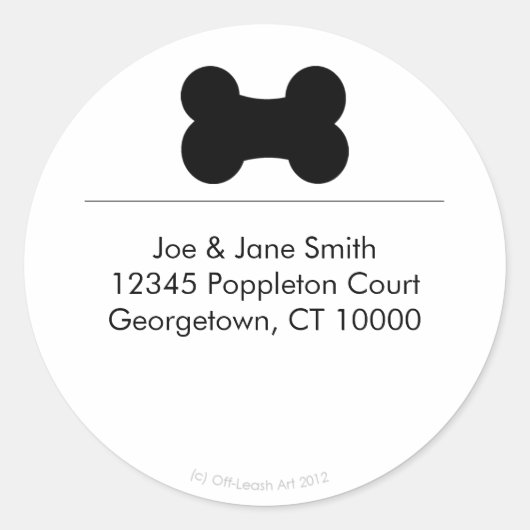 Label klein zwart-bonrond adres (Voorkant)