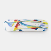 Label langs 2 gevederde Abstracte skateboard deck (Horizontaal)