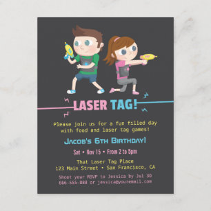 Label-lasergame-kinderen op zaterdag kaart