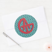 label_logo_pattern_9 - Gepersonaliseerd Ronde Sticker (Envelop)