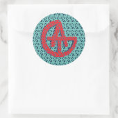 label_logo_pattern_9 - Gepersonaliseerd Ronde Sticker (Tas)