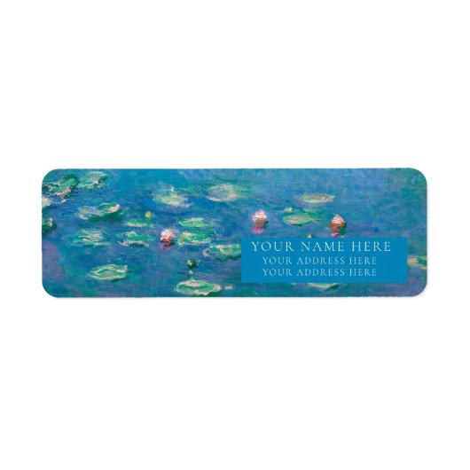 LABEL MAET "WATERLIES" FINE ART RETURN ADRES LABEL (Voorkant)