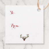 Label met cadeau voor prettige kerstrennieren (Achterkant)