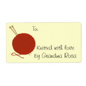 Label met cadeaulabel (Voorkant)