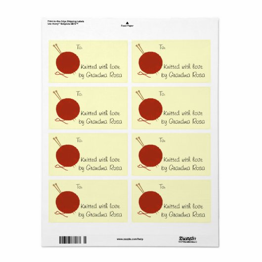 Label met cadeaulabel (Full Sheet)