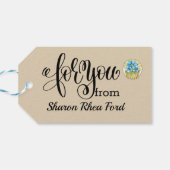 Label met cadeaus afremmen Cadeaulabel (Achterkant Horizontaal)