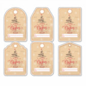 Label met cadeautjes voor hedendaags rood en tint (Voorkant)