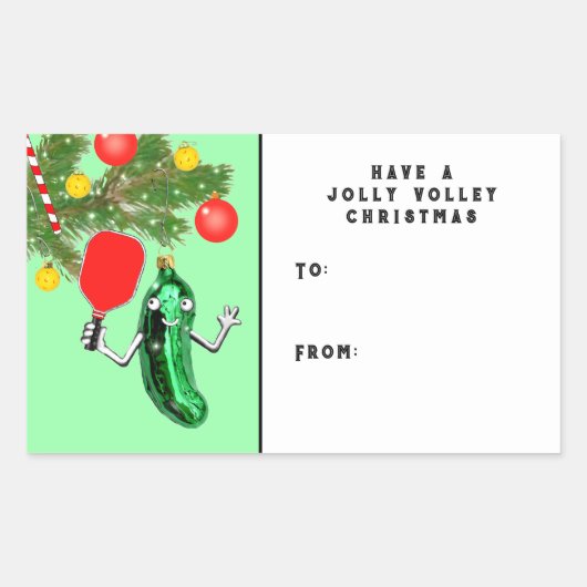 Label met cadeautjes voor kerstfeestdagen (Voorkant)