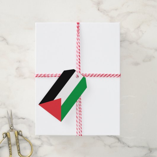 Label met de Palestijnse vlag Cadeaulabel (Met Touw)