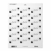 Label met een donkere en witte zonnebloem (Full Sheet)