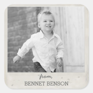 Label met foto's sticker