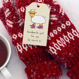 Label met geschenk voor schapenvlees cadeaulabel