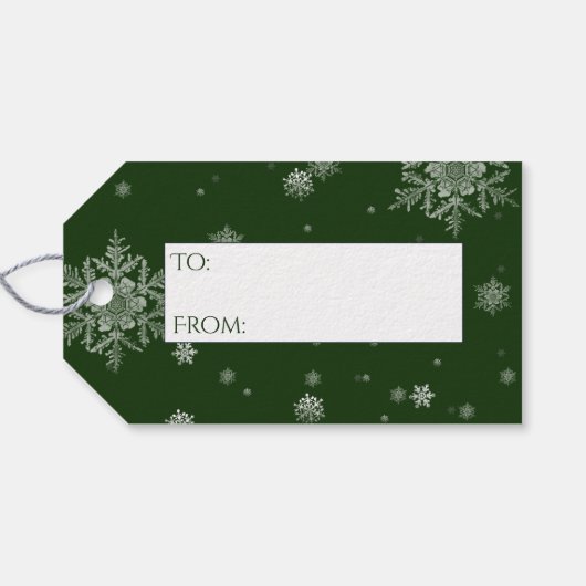 Label met groene rendierschenkingen cadeaulabel (Achterkant Horizontaal)