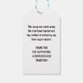 Label met houten kraan en emmer cadeaulabel (Achterkant)