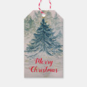 Label met kerstbomen cadeaulabel (Voorkant)