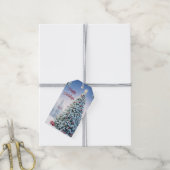 Label met kerstbomen cadeaulabel (Met Touw)