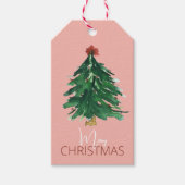 Label met kerstbomen cadeaulabel (Voorkant)