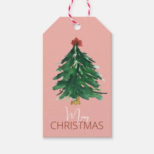 Label met kerstbomen cadeaulabel (Voorkant)