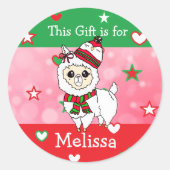 Label met kerstcadeau (Voorkant)