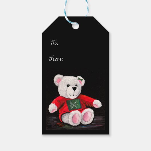 Label met kerstcadeaus cadeaulabel (Voorkant)