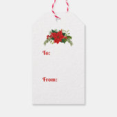 Label met kerstcadeaus van Poinsettia Cadeaulabel (Achterkant)