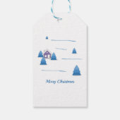 Label met kerstcadeautjes voor het landschap cadeaulabel (Achterkant)