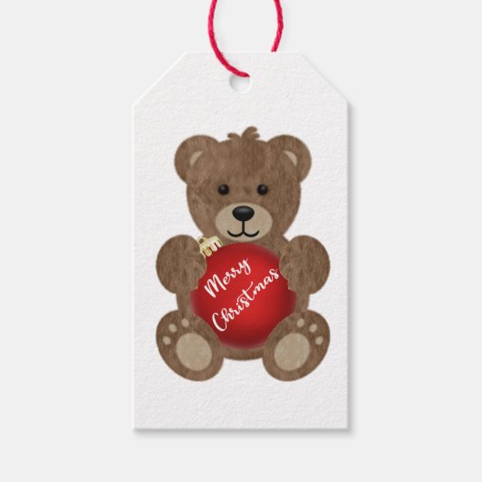 Label met kerstcadeautjes voor teeddy Bear Cadeaulabel (Voorkant)