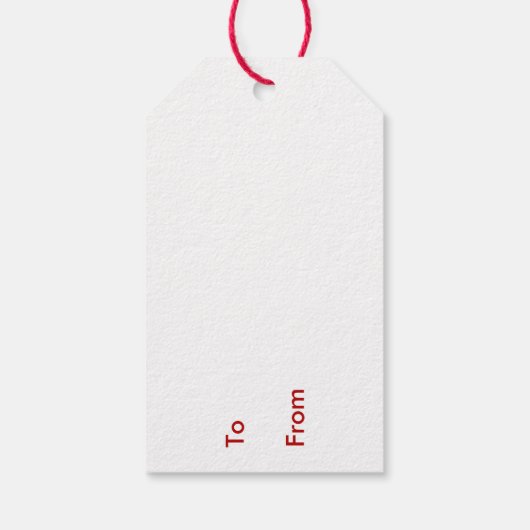 Label met kerstrode streep cadeaulabel (Achterkant)