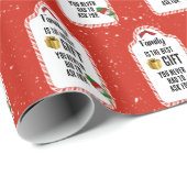 Label met kerstsnoepriet cadeaupapier (Rol Hoek)
