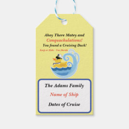 Label met kruisend afval cadeaulabel