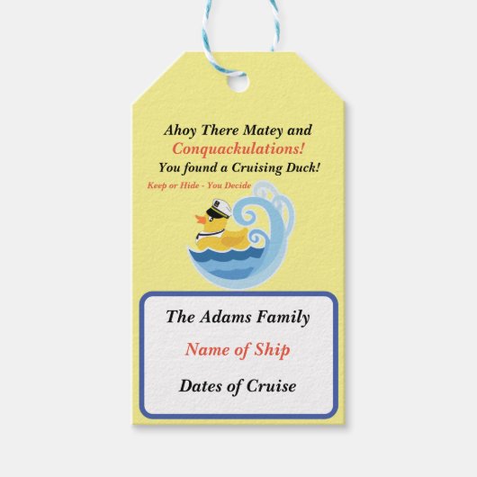 Label met kruisend afval cadeaulabel (Voorkant)