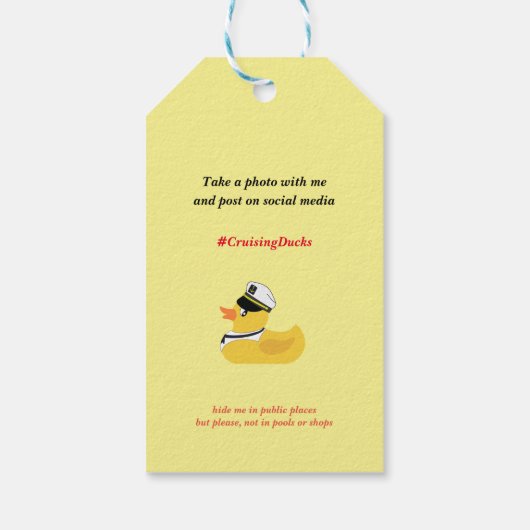 Label met kruisend afval cadeaulabel (Achterkant)