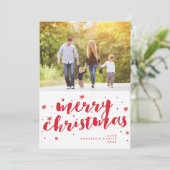 Label met prettige kerstcadeaus feestdagenkaart (Staand voorkant)