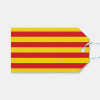 Label met vlag van Catalonië, Spanje