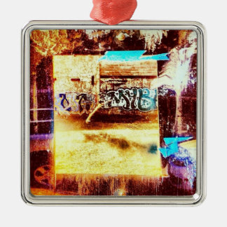 label metalen ornament