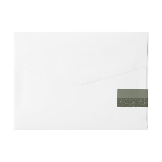  label – Moss Green Horizon Stripe Adreslabel Wikkel (Achterkant)