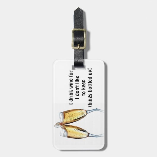 Label OF BAGAGELABEL VAN DE GOLF BAG VAN DE WIJNVE (Voorkant verticaal)