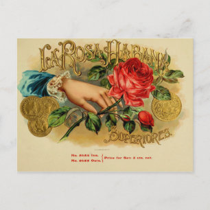 label op de doos briefkaart