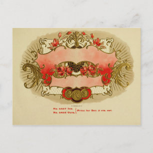 label op de doos briefkaart